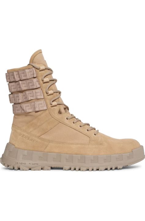 versace coyote brown boots|Versace boots for men.